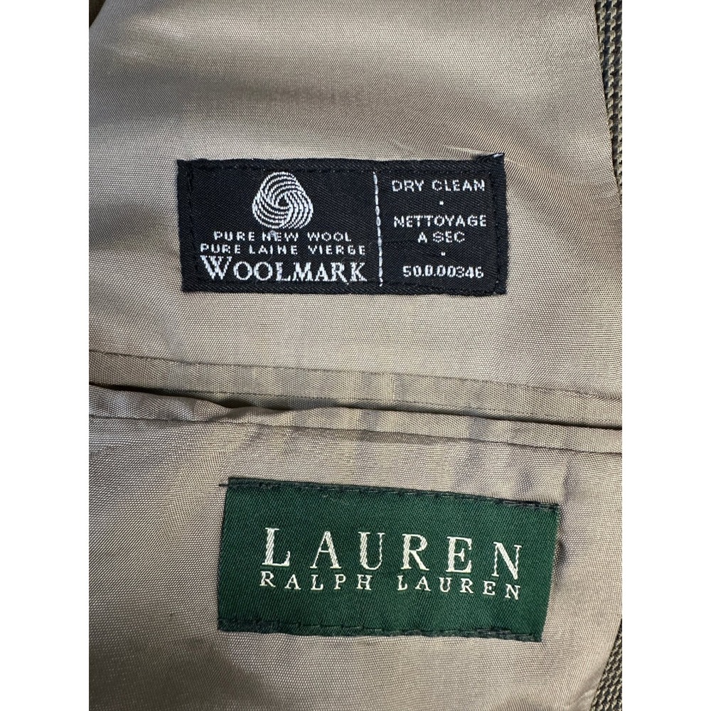 Vtg Lauren Ralph Lauren Men's Houndstooth Wool‎ Blazer Sport Coat Size 42R - Picture 8 of 10